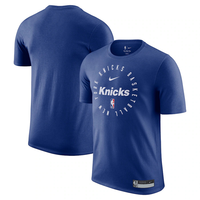 Men's New York Knicks Blue 2025 Legend On-Court Practice Performance T-Shirt