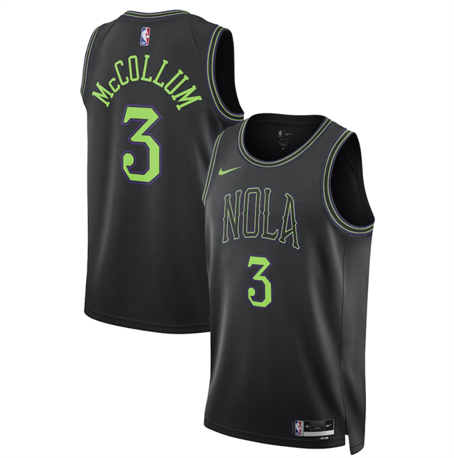Men's New Orleans Pelicans #3 Jordan Poole Black 2026 City Ediiton Stitched Basketball Jersey