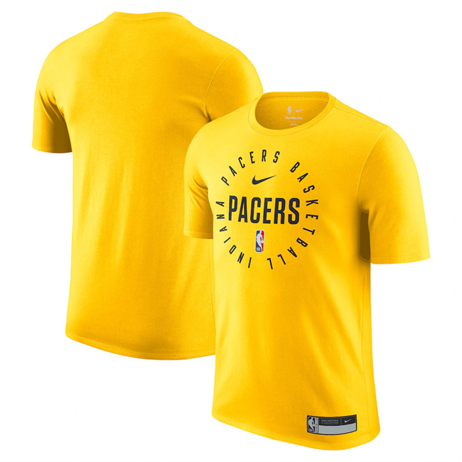 Men's Indiana Pacers Gold 2025 Legend On-Court Practice Performance T-Shirt