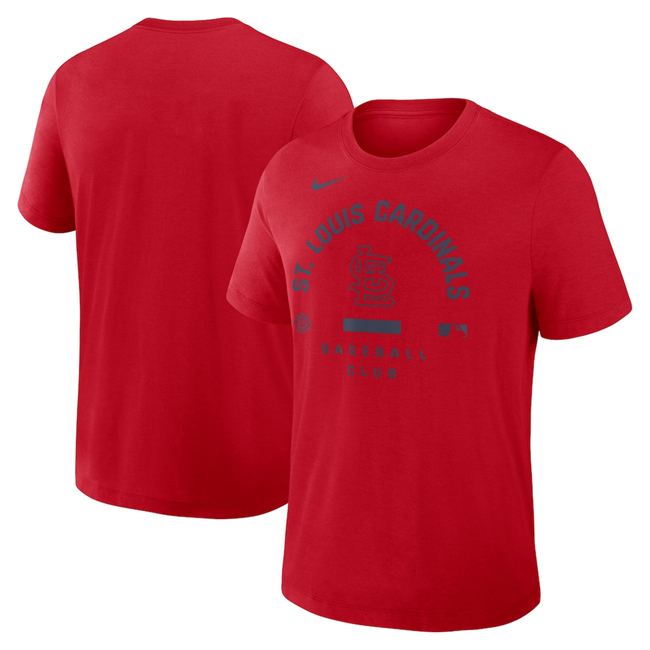 Men's St. Louis Cardinals Red Collection Early Work Tri-Blend Dri-FIT T-Shirt