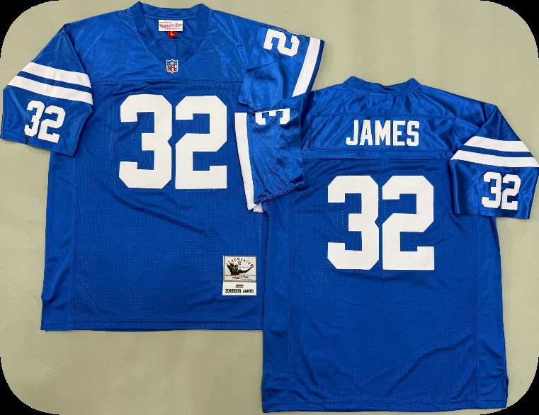 Men's Indianapolis Colts #32 james Mitchell & Ness Royal Legacy Throwback Jersey