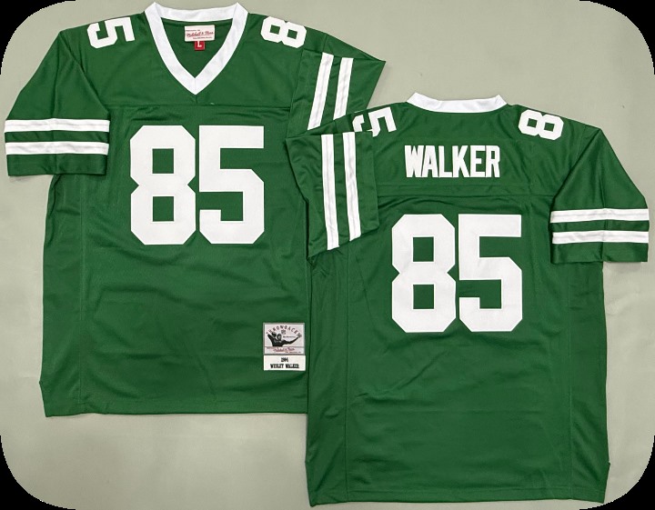 Men's New York Jets #85 Wesley Walker Green Mitchell & Ness NFL Throwback Football Jersey
