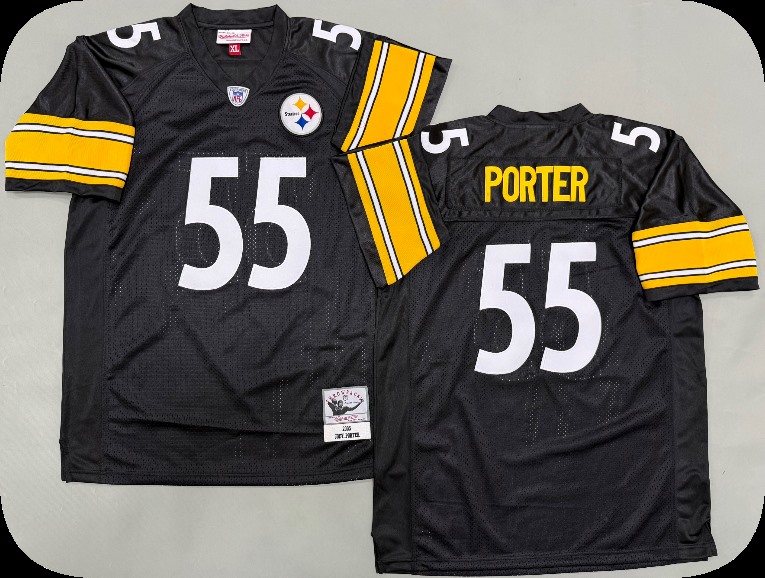 Men's Pittsburgh Steelers #55 Joey Porter Black 2005 Throwback Jersey