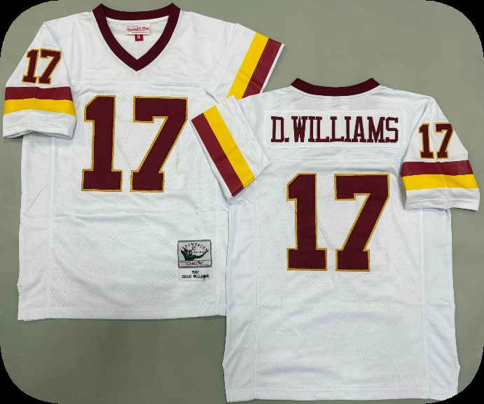 Men's Washington Redskins #17 Doug Williams 1987 Washington Redskins NFL Jersey