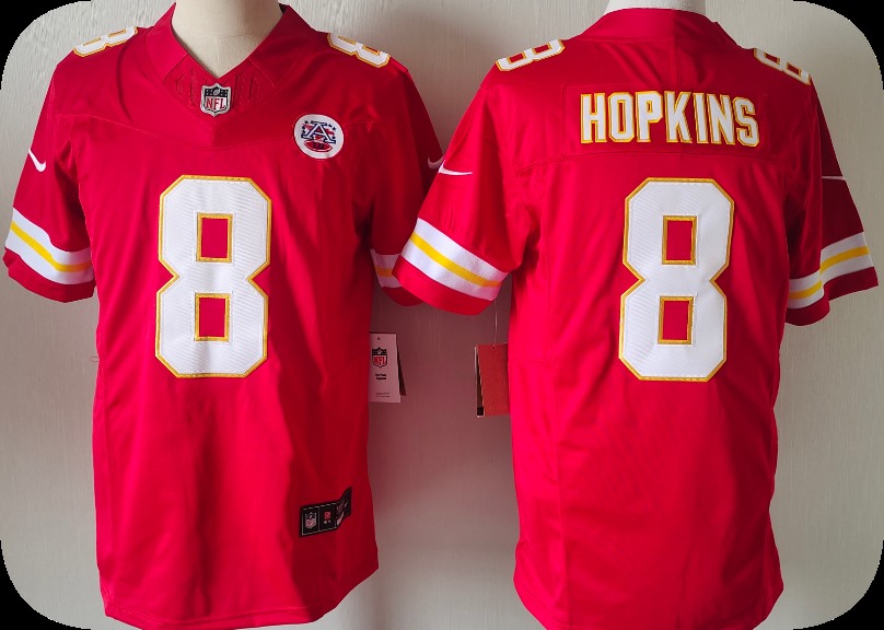 Men’s Kansas City Chiefs #8 DeAndre Hopkins Red 2026 F.U.S.E. Vapor Untouchable Limited Stitched Football Jersey
