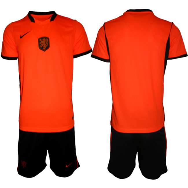 Men's Netherlands Custom Orange 2026 Stadium Home Soccer Jersey Suit