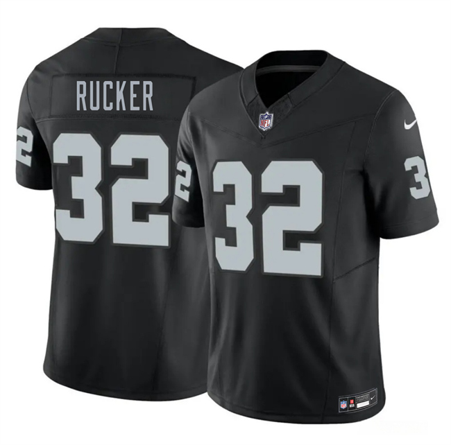 Men's Las Vegas Raiders #32 Corey Rucker Black 2026 Draft F.U.S.E. Vapor Untouchable Limited Stitched Football Jersey
