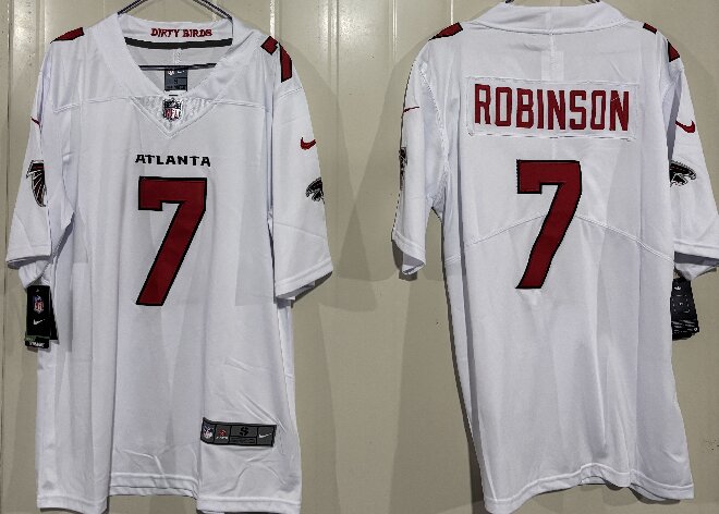 Men's Atlanta Falcons #7 Bijan Robinson White 2026 New Vapor Untouchable Limited Stitched Football Jersey