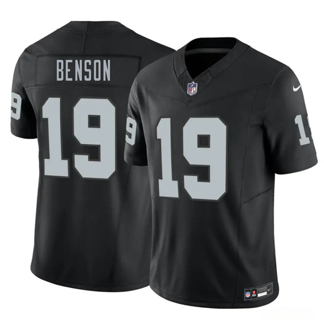 Men's Las Vegas Raiders #19 Malik Benson Black 2026 Draft F.U.S.E. Vapor Untouchable Limited Stitched Football Jersey