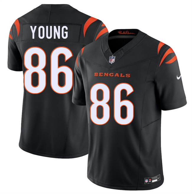 Men's Cincinnati Bengals #86 Colbie Young Black 2026 Draft F.U.S.E. Vapor Untouchable Limited Stitched Football Jersey